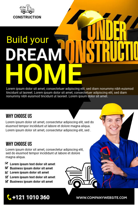 Construction Banner Template PosterMyWall
