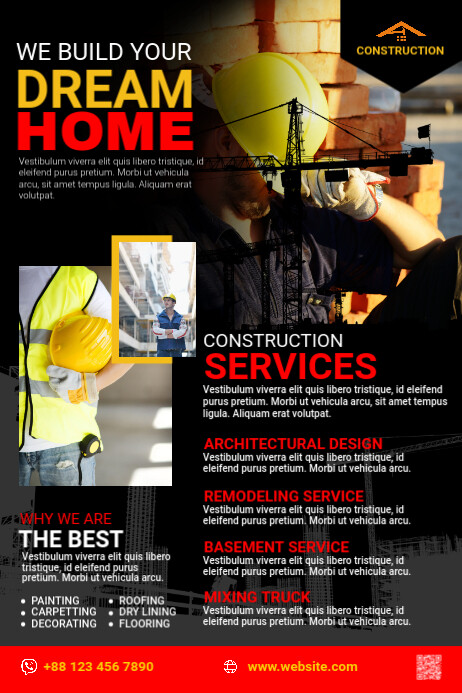 Construction Banner Template PosterMyWall