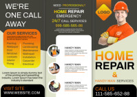 Construction brochure design A4 template