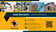 Construction Business Card template