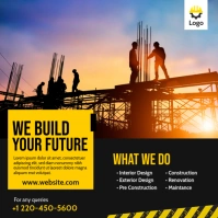 Construction Company Ad Instagram Plasing template