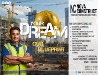 Construction Company Ad Flyer (US Letter) template