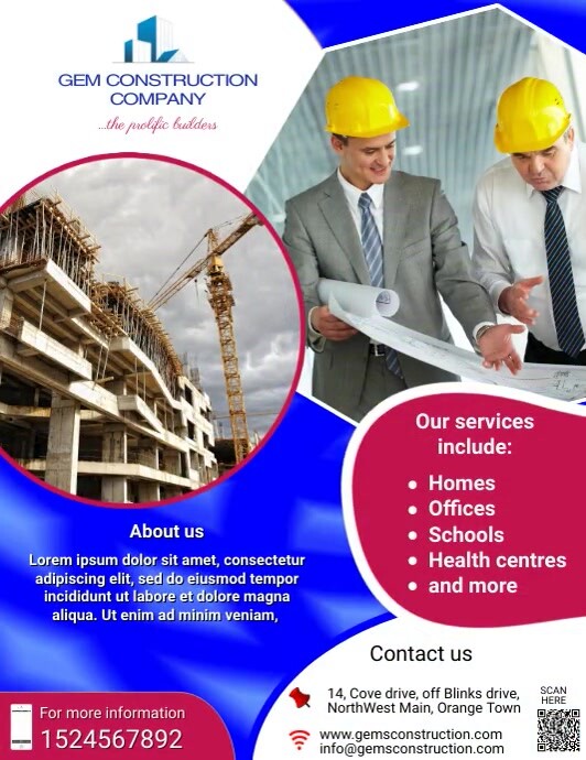 CONSTRUCTION COMPANY AD Template | PosterMyWall