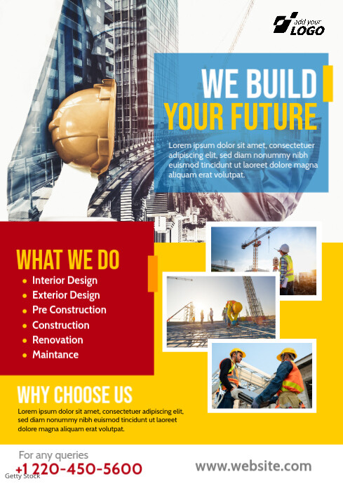 Construction Company Flyer Template | PosterMyWall