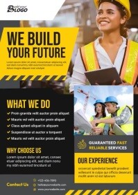Construction Company Flyer Template | PosterMyWall