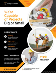 Construction company flyer design Template | PosterMyWall