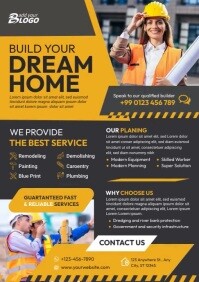 Construction Company Flyer Template | PosterMyWall