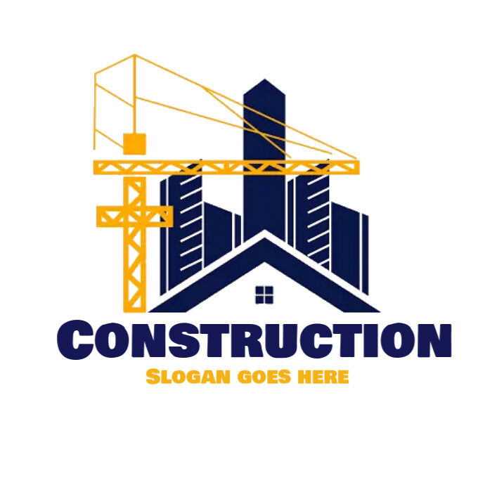 Construction company logo, real estate logo ( template