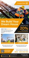 Construction company roll up banner template