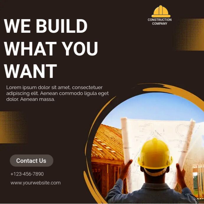 Contractor Design Post Construction Template | PosterMyWall