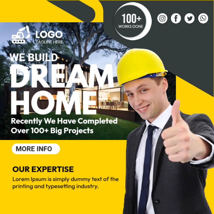 Construction Designing ADS Template | PosterMyWall