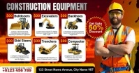 Construction Equipment Sale Cover ng Facebook Event template