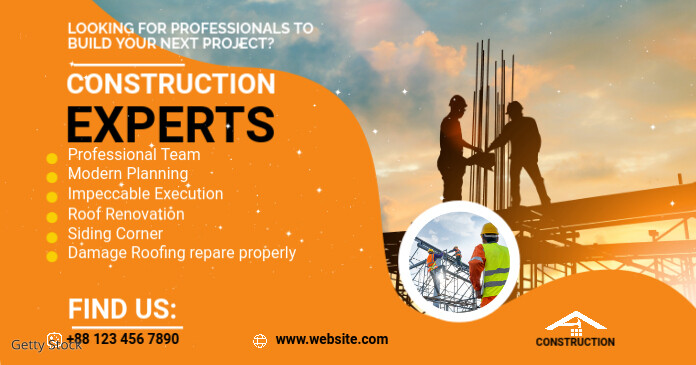 Builder Facebook Posts Copy of Construction Facebook Share Image | PosterMyWall
