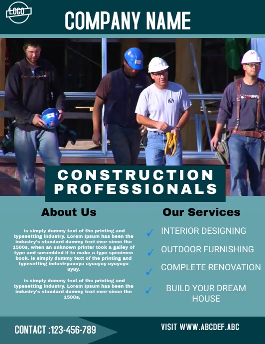 construction flyer,small business flyer template