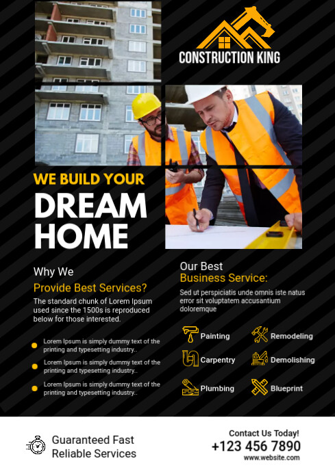 Construction Flyer Template | PosterMyWall
