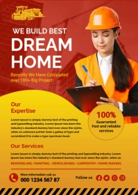 Construction Flyer A6 template