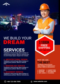 Construction Flyer A6 template