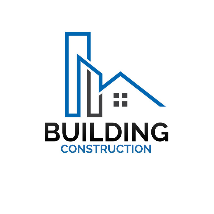 Construction logo, building construction logo template