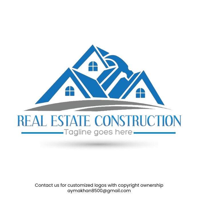 Construction logo,home demolition logo,repair template