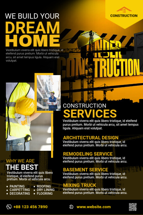 Construction Poster Template | PosterMyWall