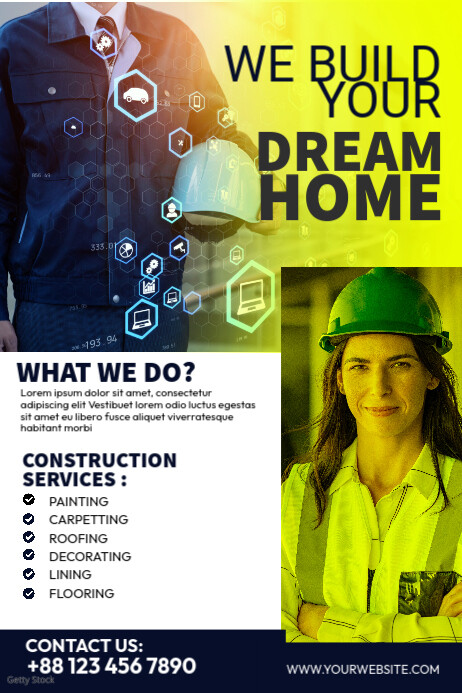 Construction Poster Template | PosterMyWall