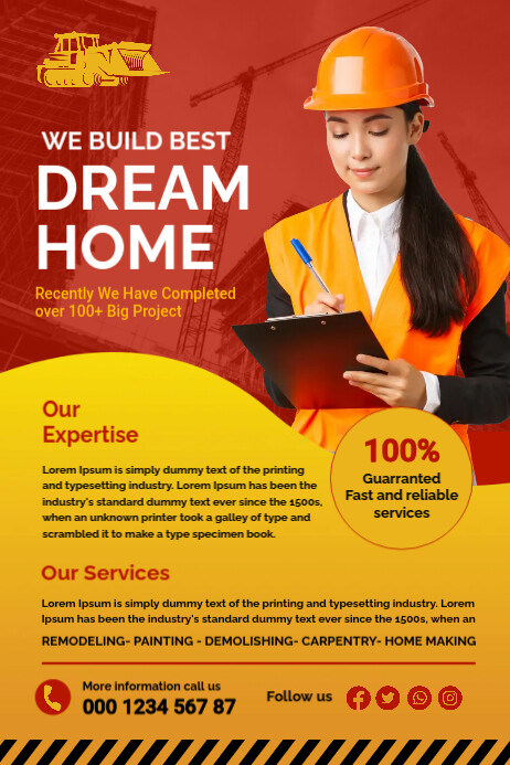 Example Of Building Poster Construction Poster Template | PosterMyWall