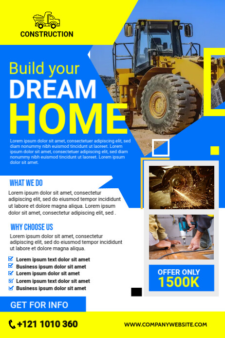 Copy of Construction Poster Template | PosterMyWall