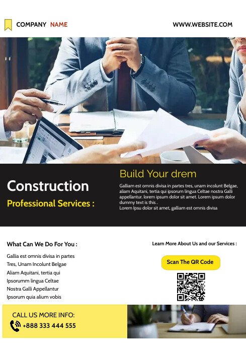 Construction Professional Service Template PosterMyWall