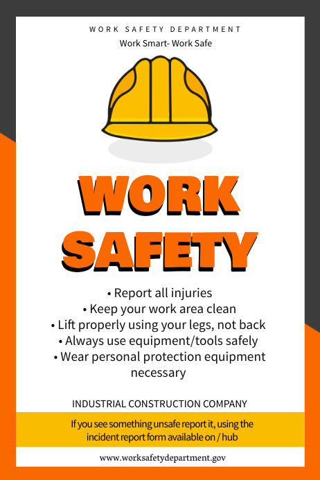 Construction Safety Poster Template | PosterMyWall