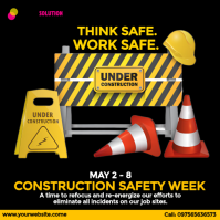 Noir Construction Safety Week Wpis na Instagrama Template