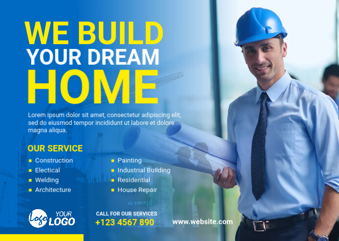 Copy of Construction Service Banner Ad | PosterMyWall