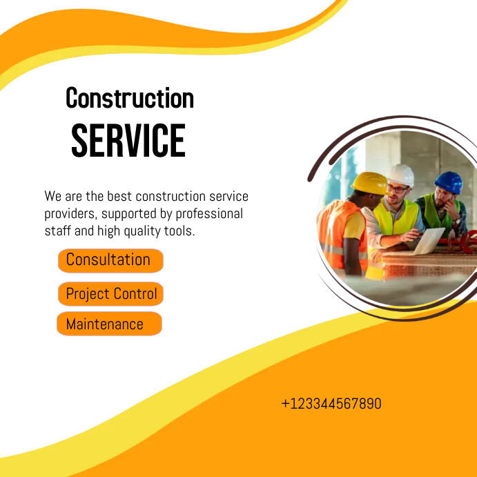 Szablon Construction Service | PosterMyWall