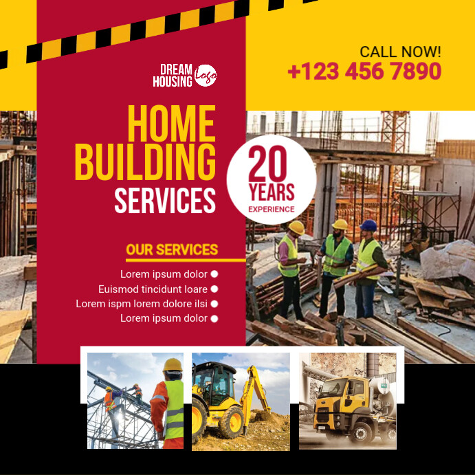 Construction Service Template PosterMyWall