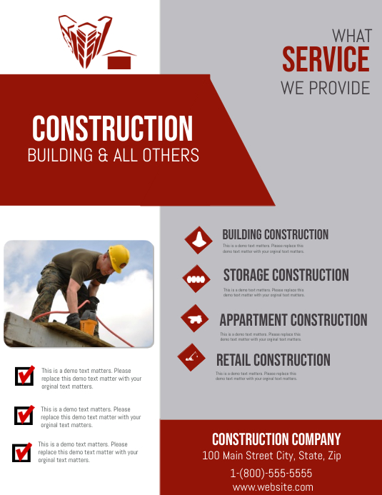 Construction Services Template | PosterMyWall