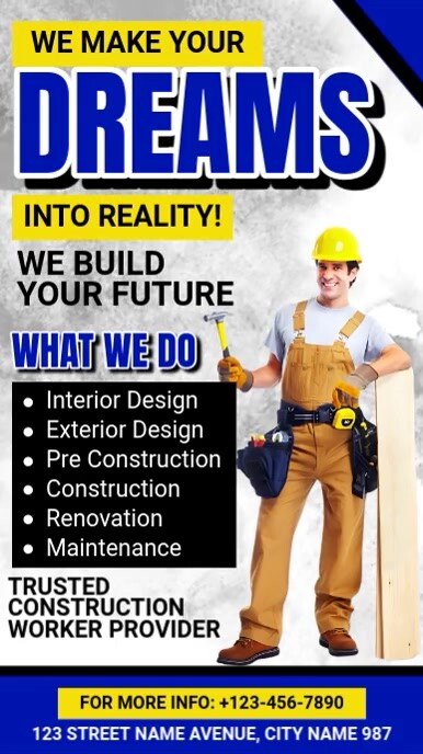 Construction Services Facebook Story template