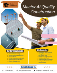 Construction Services Flyer template