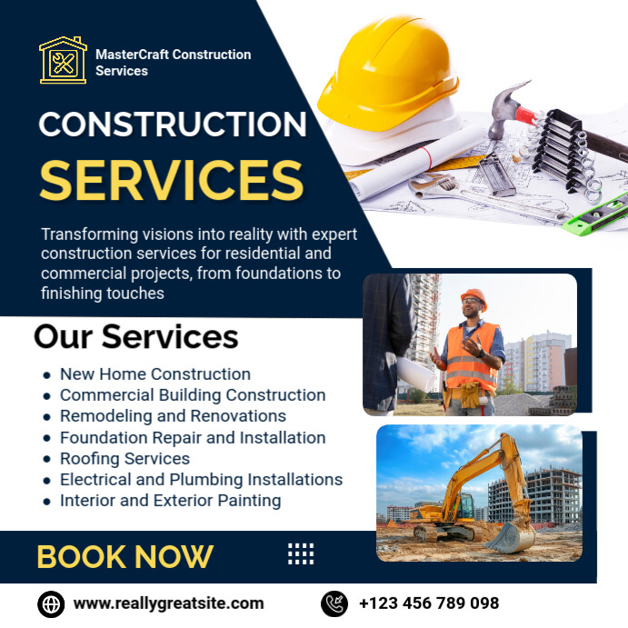 Copy of Construction Services Instagram Post | PosterMyWall