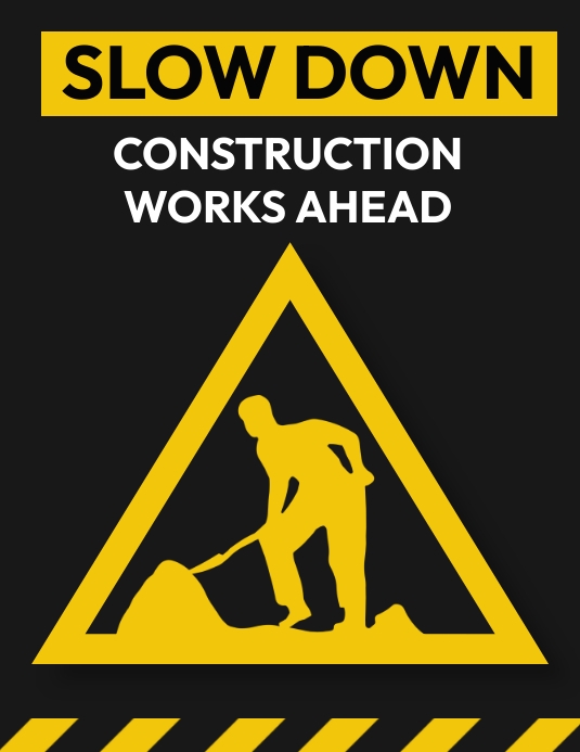 Construction signage Template | PosterMyWall