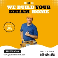 Construction Worker Ads Template | PosterMyWall