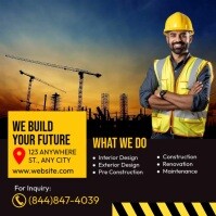 Construction Worker Instagram na Post template