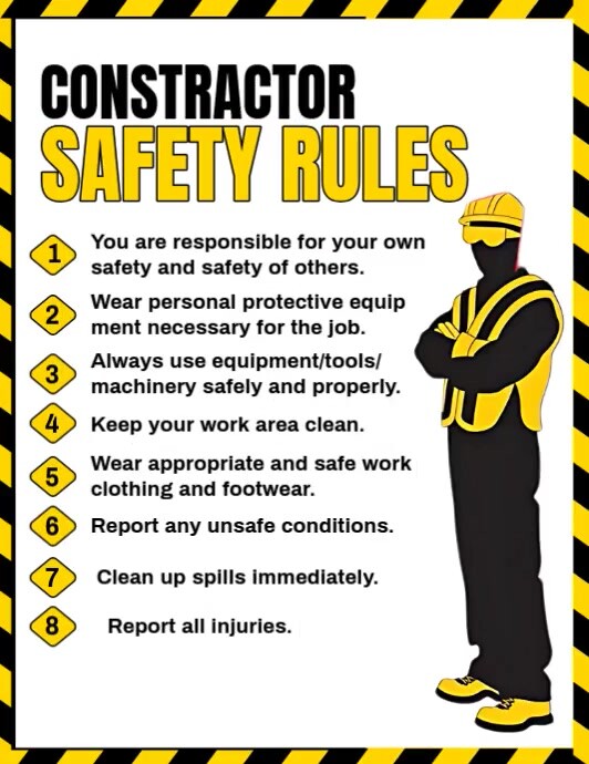 Constructor Safety Rules ใบปลิว (US Letter) template