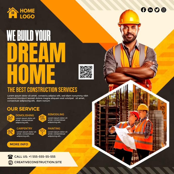 Constrution Instagram Post template