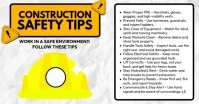 Constuction Safety Tips Facebook Shared Image template