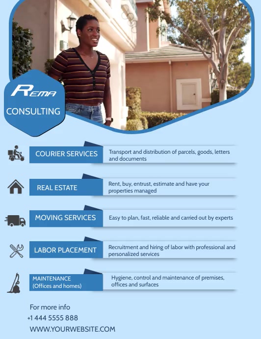 Perfect Service Poster consulting services company poster template | PosterMyWall