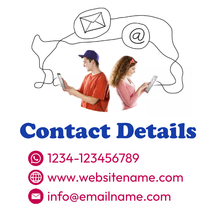 contact details Instagram Post template