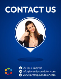 Contact Info Sign Example Contact Icon Template | PosterMyWall