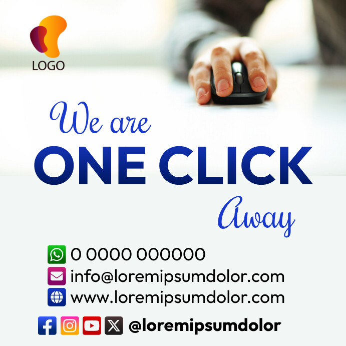 Contact information Instagram Post template