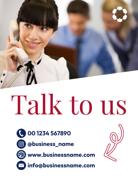 Contact Poster Example contact information poster template | PosterMyWall