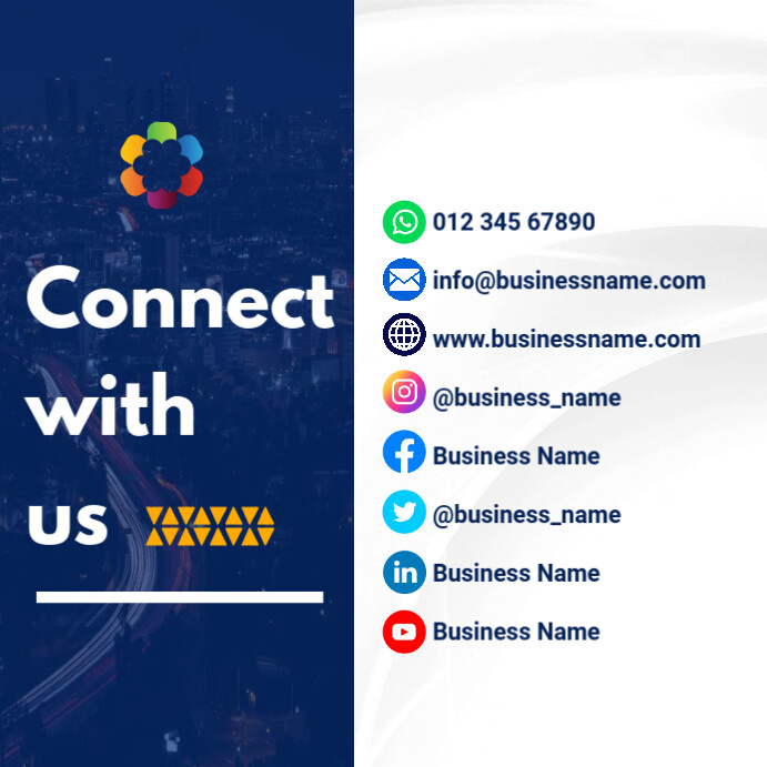 contact information template | PosterMyWall