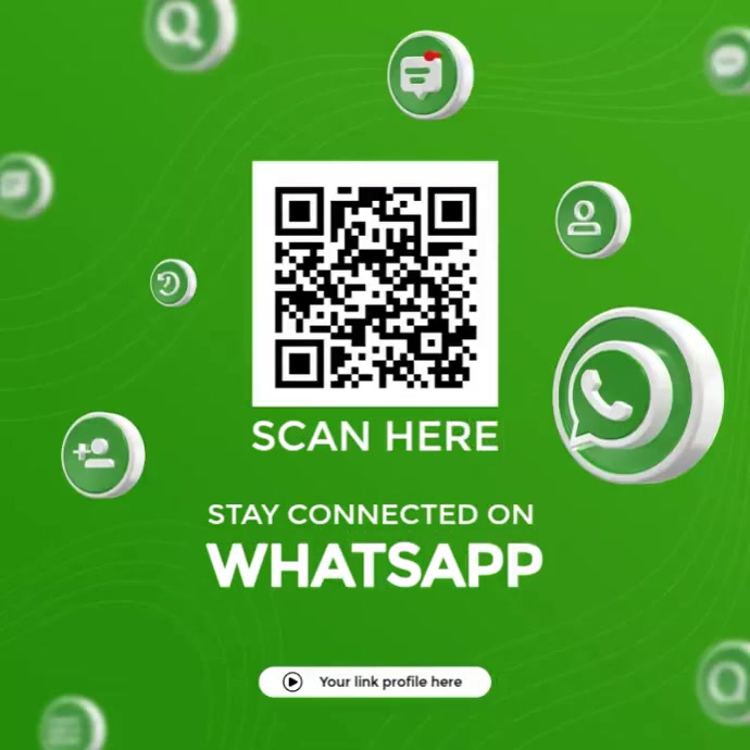 contact me on whatsapp qr code Instagram Post template